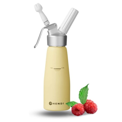 Żółty Pastelowy Syfon do Bitej Śmietany Dekorator 0,5l Kolorowy | HENDI 975855