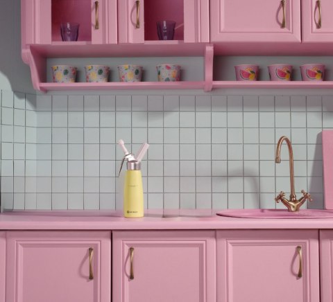 Żółty Pastelowy Syfon do Bitej Śmietany Dekorator 0,5l Kolorowy | HENDI 975855