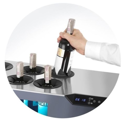 Chłodziarka do Wina Dwustrefowa Cellar Arktic Czarna 800x350x293 mm | HENDI 237380