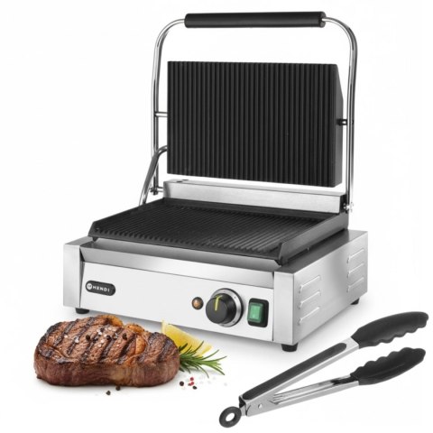 Grill Kontaktowy Panini Elektryczny Ryflowany 34x23 cm + Gratis (Zestaw S) | HENDI 263655171301