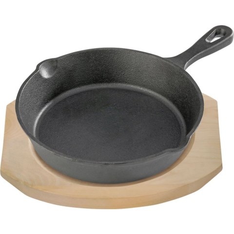 Patelnia Żeliwna z Podstawą Drewnianą Ø 200 mm STALGAST 049008