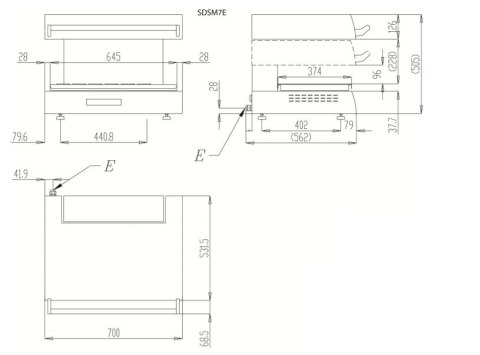 Salamander Elektryczny 6 kW Sdsm7e | OLIS 6060007