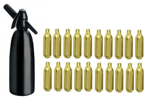 Syfon do Wody Sodowej Gazowanej Saturator 1l Czarny + 20 Sztuk Naboi | ART QUICK SODA SA-01C_20