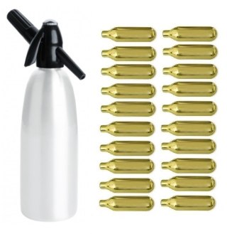 Syfon do Wody Saturator 1l Biały + 20 Naboi | ART QUICK SODA SA-01B_20