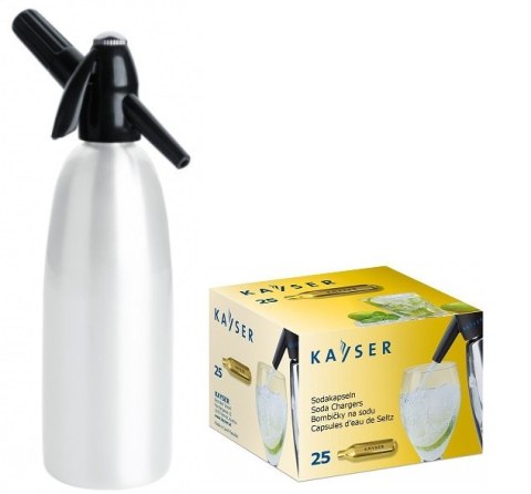Syfon do Wody Saturator 1l Biały + 25 Naboi | ART QUICK SODA SA-01B_25
