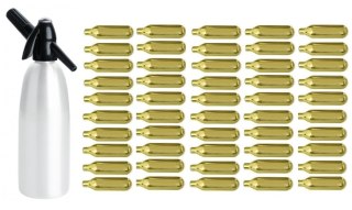 Syfon do Wody Saturator 1l Biały + 50 Naboi | ART QUICK SODA SA-01B_50