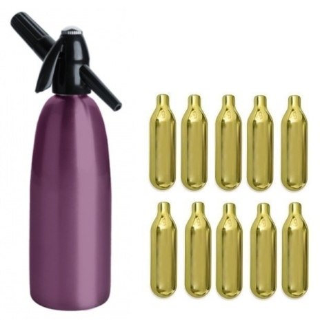 Syfon do Wody Saturator 1l Fioletowy + 10 Naboi | ART QUICK SODA SA-01 H_10