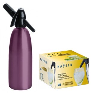 Syfon do Wody Saturator 1l Fioletowy + 25 Naboi | ART QUICK SODA SA-01 H_25