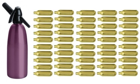 Syfon do Wody Saturator 1l Fioletowy + 50 Naboi | ART QUICK SODA SA-01 H_50