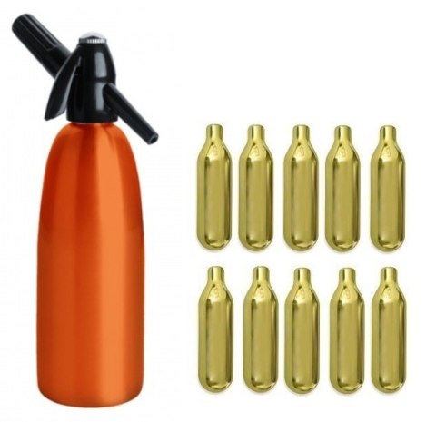 Syfon do Wody Saturator 1l Pomarańczowy + 10 Naboi | ART QUICK SODA SA-01 I_10