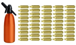 Syfon do Wody Saturator 1l Pomarańczowy + 50 Naboi | ART QUICK SODA SA-01 I_50