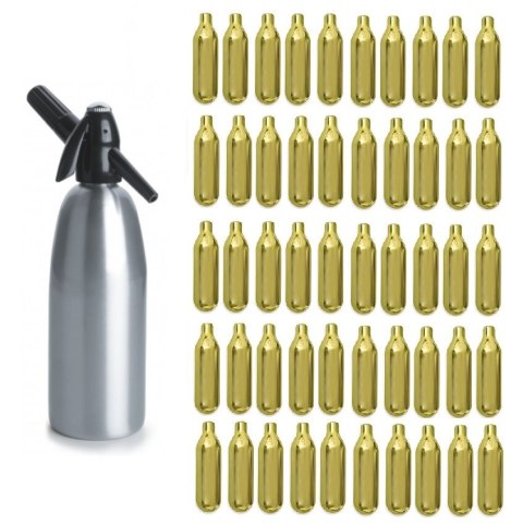 Syfon do Wody Saturator 1l Srebrny + 50 Naboi | ART QUICK SODA SA-01A_50