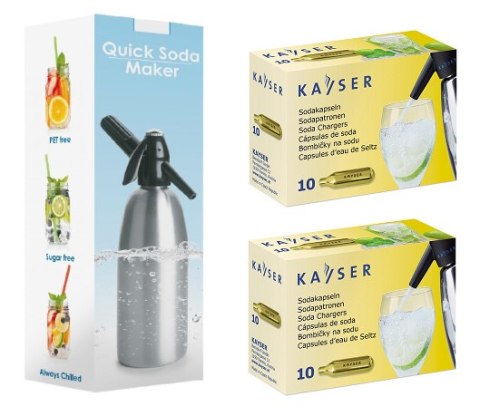 Syfon do Wody Saturator 1l Szary + 20 Naboi | ART QUICK SODA SA-01 G_20