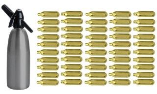 Syfon do Wody Saturator 1l Szary + 50 Naboi | ART QUICK SODA SA-01 G_50