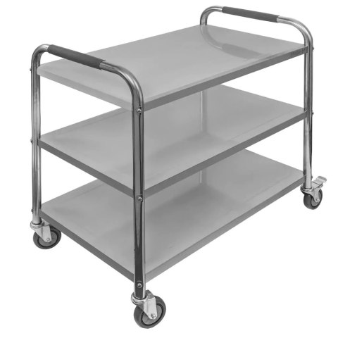 Wózek Gastronomiczny Kelnerski 90x50x90 cm Standard 3 Półki Stal Nierdzewna | MTP004686