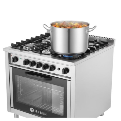 Kuchnia Gazowa 5-Palników z Piekarnikiem + Garnek 20l (Zestaw S) | HENDI 225707837603
