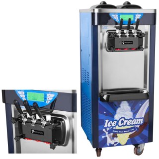 Maszyna do Lodów Włoskich Automat Soft Nocne Chłodzenie 2 Smaki + Mix Niebieska 2x6l | RESTO QUALITY RQ208C-B