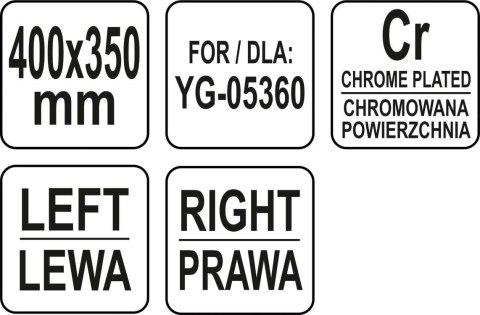 Półka Zapasowa do Witryny 400x350 | YATO YG-05418