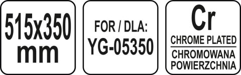 Półka Zapasowa do Witryny Chłodniczej Yg-05350 515x350mm | YATO YG-05415