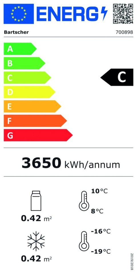 Profesjonalna Lodówko-Zamrażarka 430l 695x765x2000mm | BARTSCHER 700898