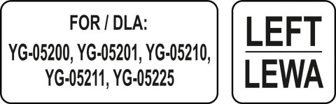 Prowadnica Lewa Zapasowa Półki 534x650 mm | YATO YG-05401
