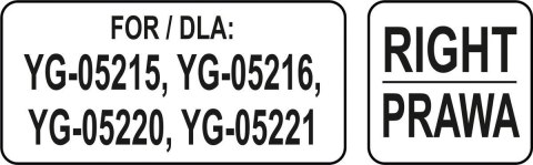 Prowadnica Prawa Zapasowa Półki 534x650 | YATO YG-05405