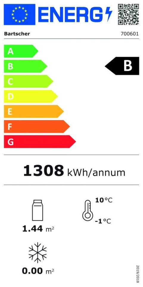 Szafa Chłodnicza z Drzwiami Przeszklonymi 922l | BARTSCHER 700601