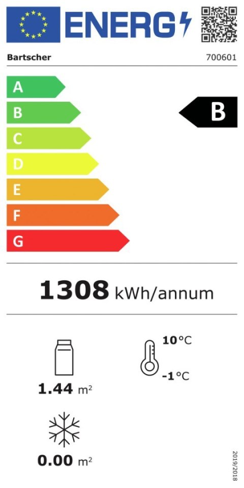 Szafa Chłodnicza z Drzwiami Przeszklonymi 922l | BARTSCHER 700601