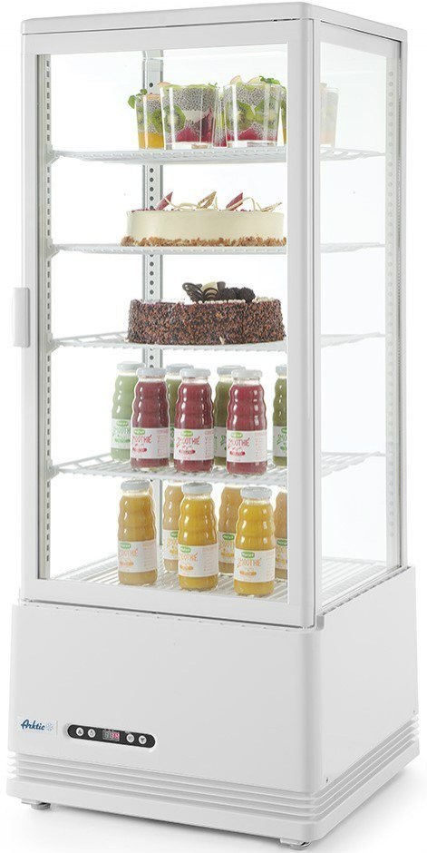 Witryna Chłodnicza Lodówka Na Napoje Ciastka 98l Biała | HENDI 233665