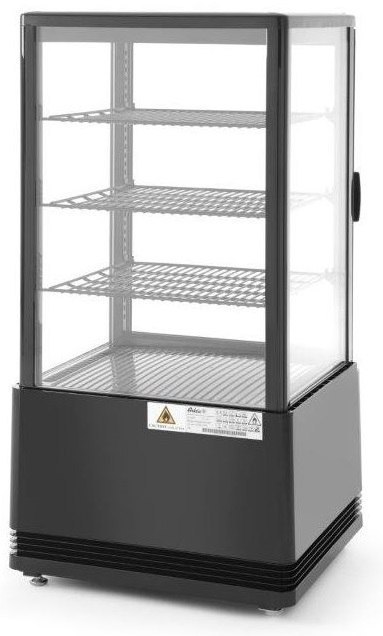 Witryna Chłodnicza Na Kanapki i Napoje 68l Czarna | HENDI 233238