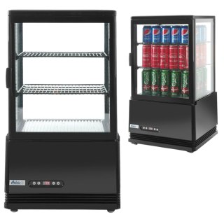 Witryna Chłodnicza Słupek Na Ciastka 58l Czarna | HENDI 233627