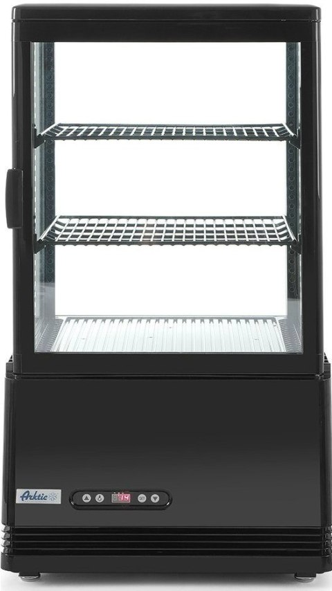 Witryna Chłodnicza Słupek Na Ciastka 58l Czarna | HENDI 233627