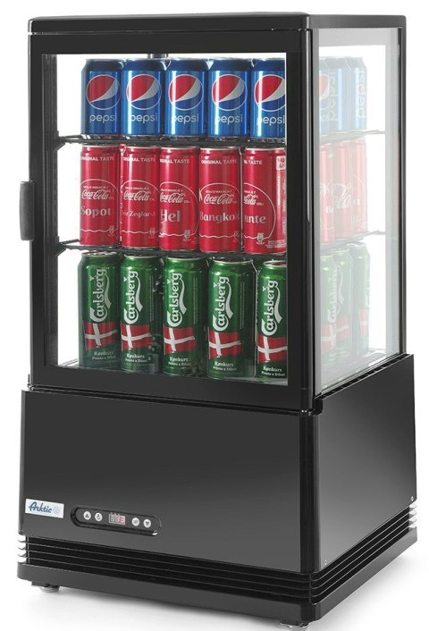 Witryna Chłodnicza Słupek Na Ciastka 58l Czarna | HENDI 233627