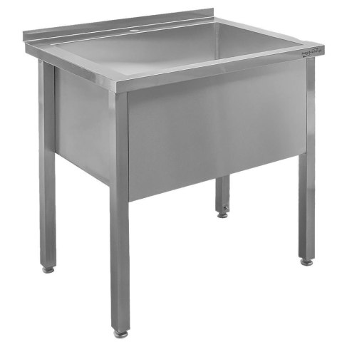 Basen Zlew Gastronomiczny Spawany Jednokomorowy 80x70x85 cm Stal Nierdzewna | MTP001982
