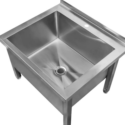 Basen Zlew Gastronomiczny Spawany Jednokomorowy Niski 700x600x500mm | MTP001988