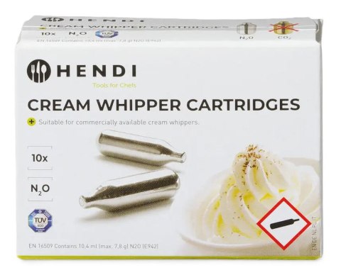 Domowy Syfon do Bitej Śmietany 0,5l + 10 Naboi N2O Zestaw Prezentowy | HENDI 000115_5883691