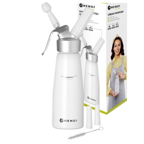 Domowy Syfon do Bitej Śmietany 0,5l + 10 Naboi N2O Zestaw Prezentowy | HENDI 000115_5883691