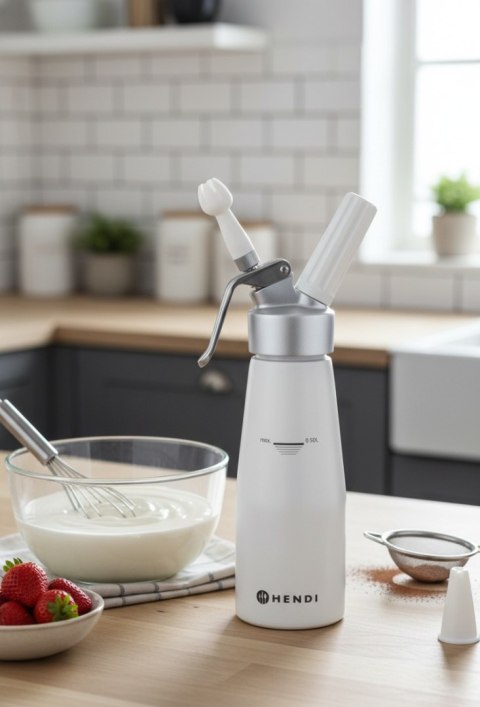 Domowy Syfon do Bitej Śmietany 0,5l + 10 Naboi N2O Zestaw Prezentowy | HENDI 000115_5883691