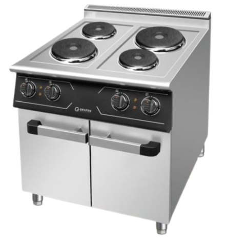 Kuchnia Elektryczna 4-Polowa z Szafką 9,2 kW 400V 700x700x850 mm Perfecta | GRAFEN GREC4C