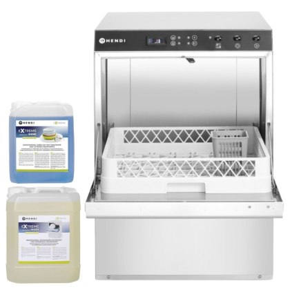 Zmywarka Gastronomiczna z Pompą i Dozownikami + Płyny 237366 (Zestaw S) | HENDI 237366S