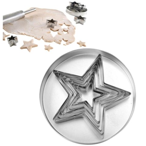 Formy do Wycinania - Zestaw Gwiazda 9 Szt. (H)30 mm | HENDI 673768