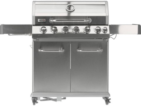 Grill Gazowy Itami 6+1 Stal Nierdzewna 20,5 kW z Szybą | YATO YG-20016