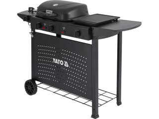 Grill Gazowy Ogrodowy Asahi 2+2 Palniki 5 kW 3w1 | YATO YG-20008