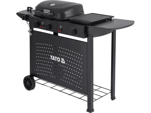 Grill Gazowy Ogrodowy Asahi 2+2 Palniki 5 kW 3w1 | YATO YG-20008