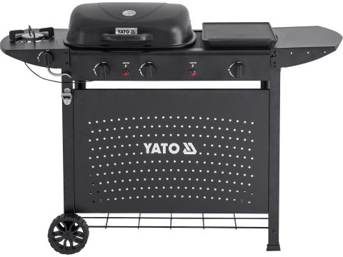 Grill Gazowy Ogrodowy Asahi 2+2 Palniki 5 kW 3w1 | YATO YG-20008
