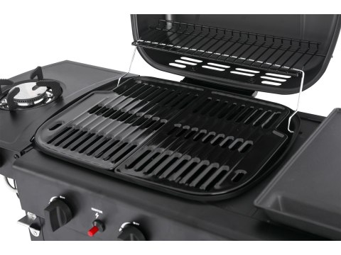 Grill Gazowy Ogrodowy Asahi 2+2 Palniki 5 kW 3w1 | YATO YG-20008