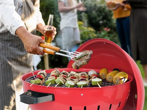 Grill Węglowy Okrągły 54cm Czerwony | YATO YG-20304