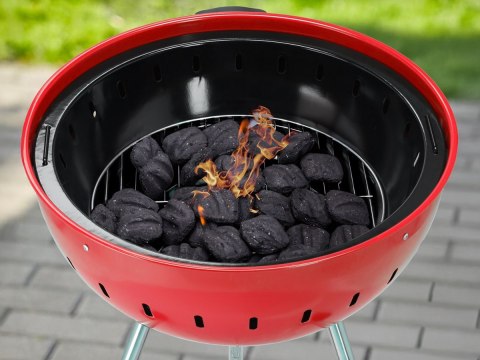 Grill Węglowy Okrągły 54cm Czerwony | YATO YG-20304