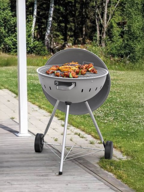 Grill Węglowy Okrągły 54cm Szary | YATO YG-20301