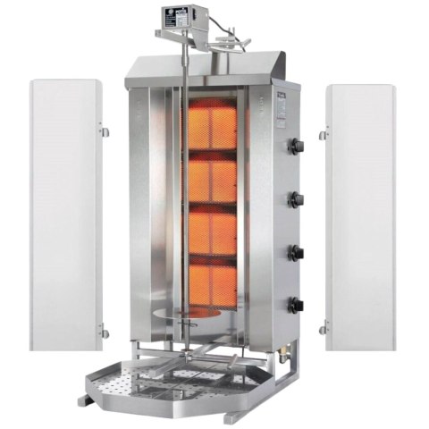 Kebab Opiekacz Gazowy do Kebaba Grill Gd4 Gaz Butlowy + Osłony Boczne | POTIS 777540_PT0052